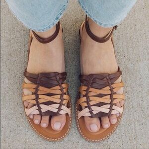 Soludos Jenni Woven Leather Sandal